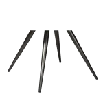 ECLIPSE ROUND TABLE Cashmere Stained Oak Veneer W. Antique Pewter Metal Legs 400801717 01 Main