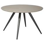 ECLIPSE ROUND TABLE Cashmere Stained Oak Veneer W. Antique Pewter Metal Legs 400801717 01 Main W.Tabletop