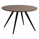 Eclipse Round Table Walnut Veneer With Black Metal Legs 400801710 400801750 01 Main