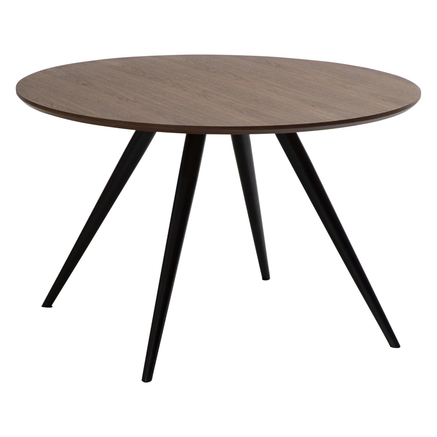Eclipse Round Table Walnut Veneer With Black Metal Legs 400801710 400801750 01 Main