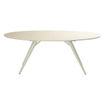 Eclipse Table Bone White Stained Oak Veneer With Bone White Metal Legs 400801508 400801510 02 Front