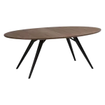 Eclipse Table Walnut Veneer With Black Metal Legs 400801505 400801404 01 Main