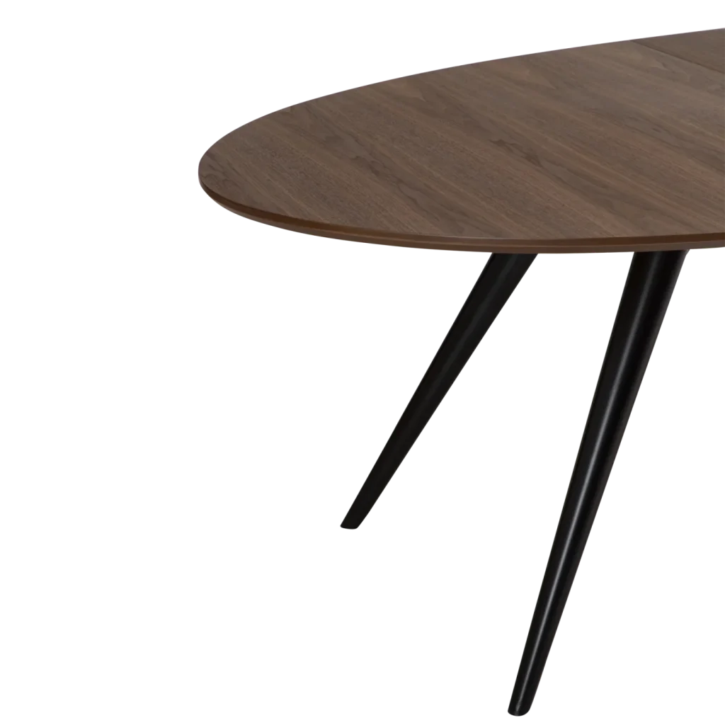 Eclipse Table Walnut Veneer With Black Metal Legs 400801505 400801404 04 Detail1