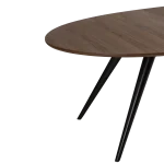 Eclipse Table Walnut Veneer With Black Metal Legs 400801505 400801404 04 Detail1