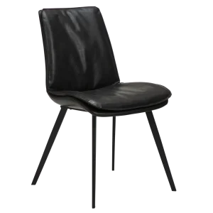 Fierce Chair Vintage Black Art Leather With Black Metal Legs 100650110 01 Main