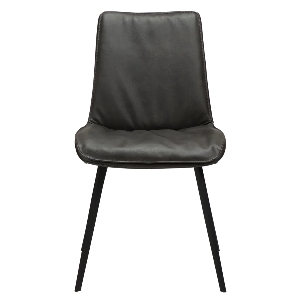 Fierce Chair Vintage Grey Art Leather With Black Metal Legs 100650120 02 Front