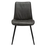 Fierce Chair Vintage Grey Art Leather With Black Metal Legs 100650120 02 Front