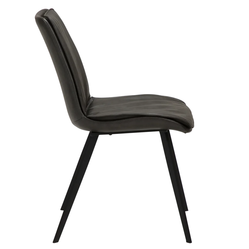 Fierce Chair Vintage Grey Art Leather With Black Metal Legs 100650120 03 Profile