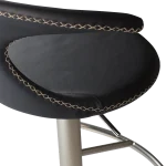 Flair Bar Stool Black Leather With Brushed Steel Base With Gaslift 200222585 05 Detail3