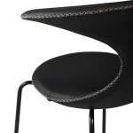 Flair Chair Black Leather With Black Tube Legs 100220112 03 Detail1