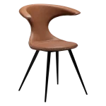 FLAIR CHAIR Cognac Faux Leather W. Black Legs 10022460 01 Main
