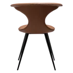 FLAIR CHAIR Cognac Faux Leather W. Black Legs 10022460 04 Back