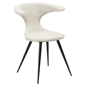 Flair Chair Dove Rpes Boucle Fabric With Black Conical Metal Legs 100222436 01 Main