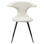 Flair Chair Dove Rpes Boucle Fabric With Black Conical Metal Legs 100222436 02 Front