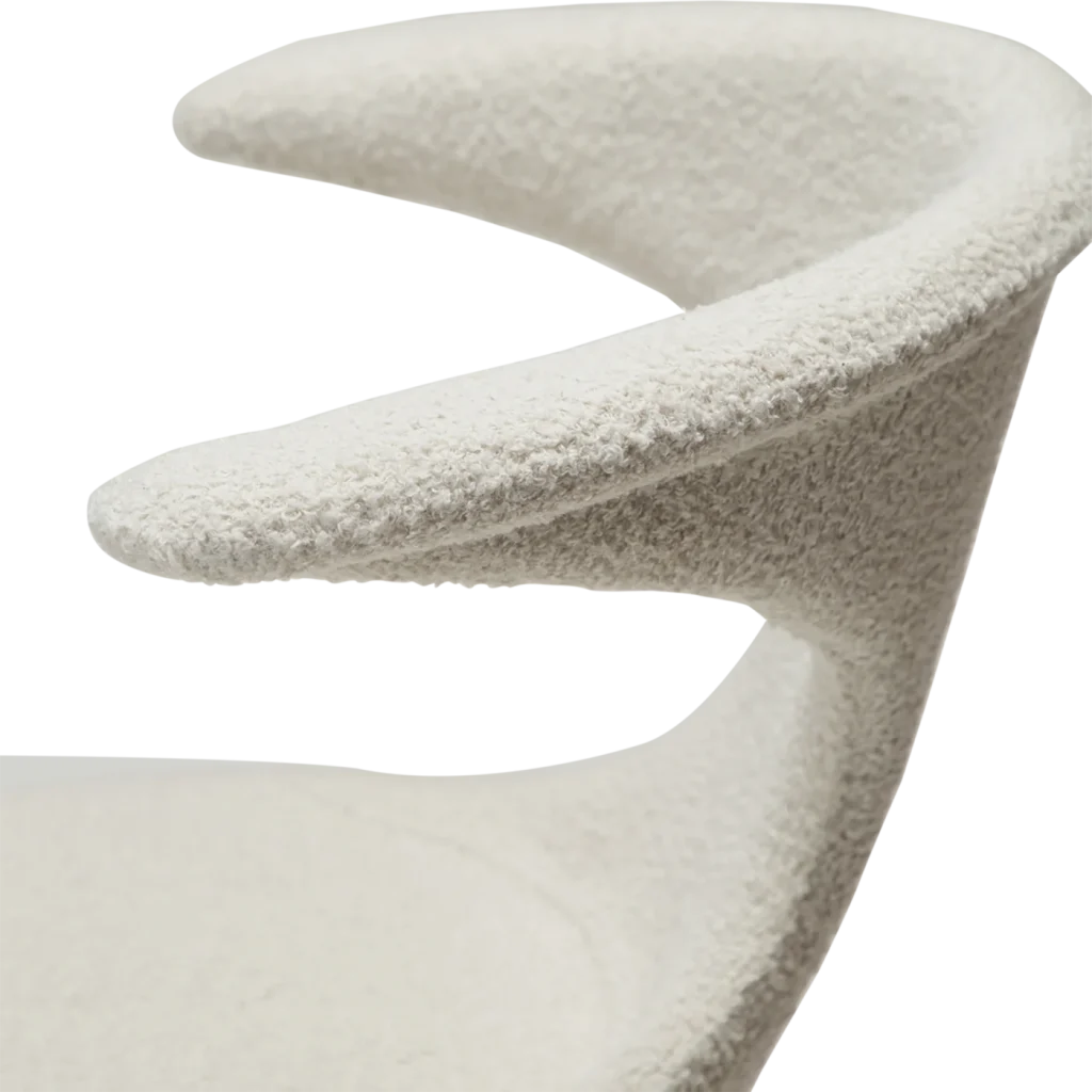 Flair Chair Dove Rpes Boucle Fabric With Black Conical Metal Legs 100222436 06 Detail1