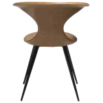 Flair Chair Light Brown Leather With Black Conical Metal Legs 100222340 04 Back