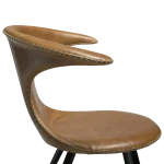 Flair Chair Light Brown Leather With Black Conical Metal Legs 100222340 06 Detail1