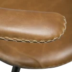 Flair Chair Light Brown Leather With Black Conical Metal Legs 100222340 07 Detail2