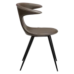 FLAIR CHAIR Major Brown Faux Leather W. Black Metal Legs 100222450 03 Profile