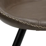 FLAIR CHAIR Major Brown Faux Leather W. Black Metal Legs 100222450 08 Detail3