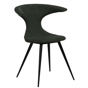 Flair Chair Sage Green Fabric With Black Conical Metal Legs 100222420 01 Main