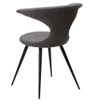 Flair Chair Stone Rpes Fabric With Black Conical Metal Legs 100222437 05 Back Angle
