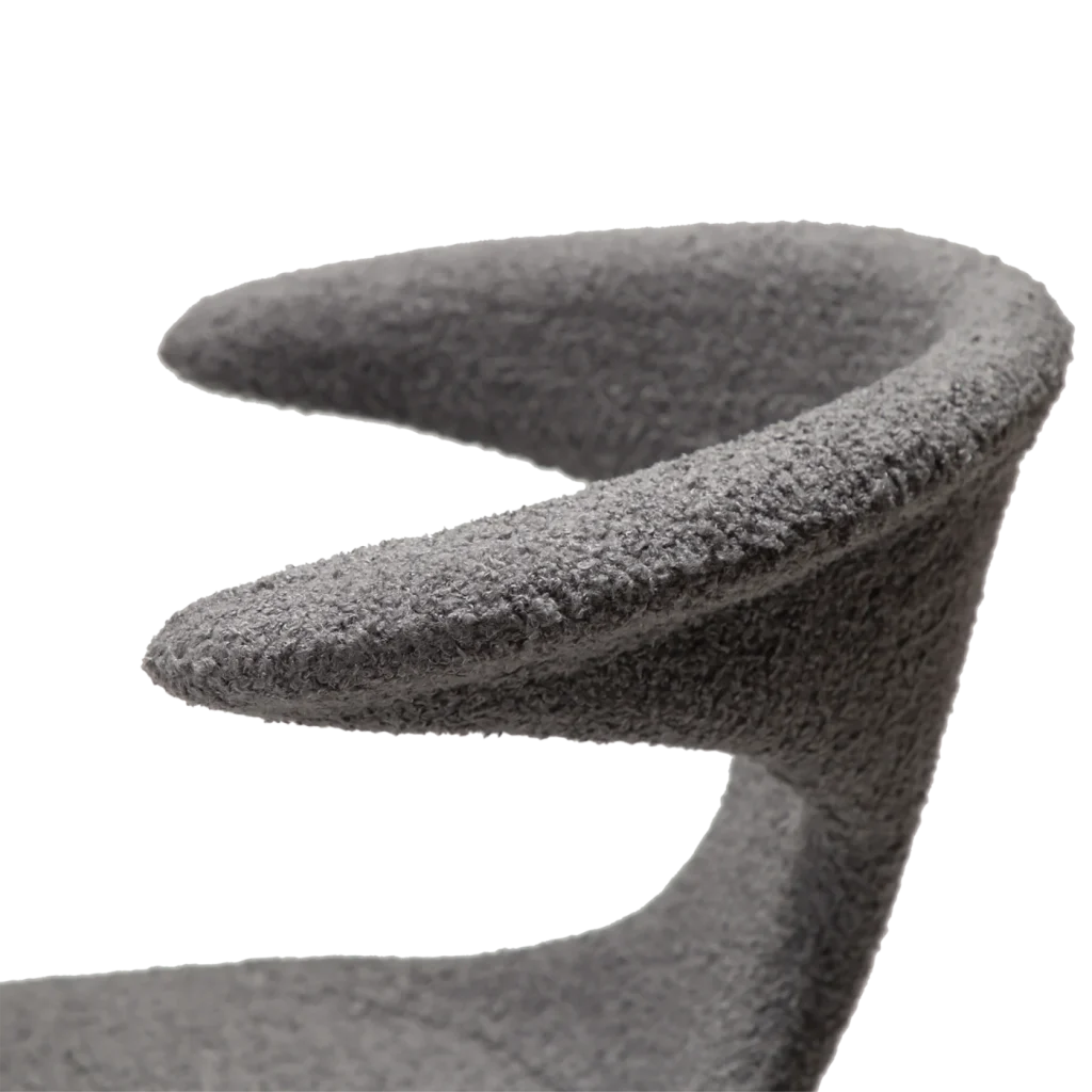 Flair Chair Stone Rpes Fabric With Black Conical Metal Legs 100222437 06 Detail1