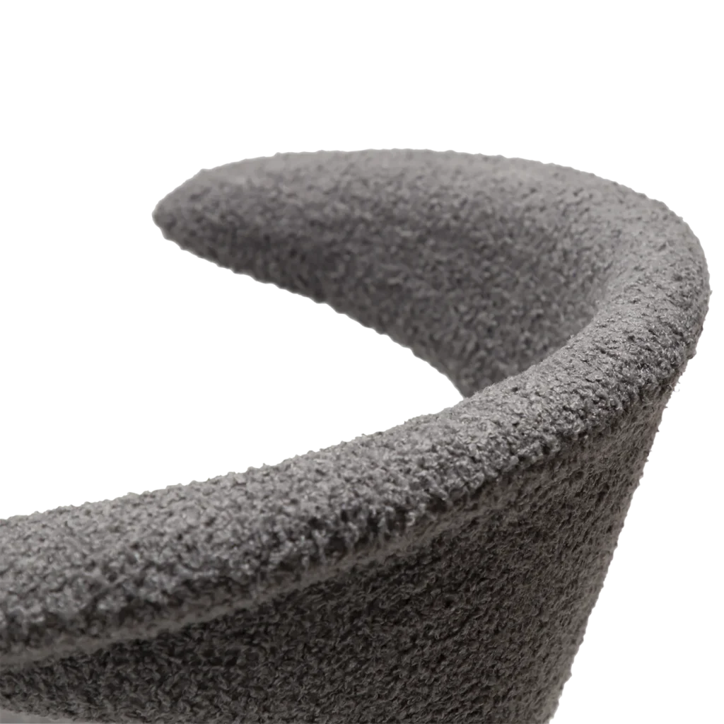 Flair Chair Stone Rpes Fabric With Black Conical Metal Legs 100222437 08 Detail3