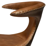 Flair Counter Stool Light Brown Leather With Black Conical Metal Legs 300222594 06 Detail1