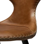 Flair Counter Stool Light Brown Leather With Black Conical Metal Legs 300222594 07 Detail2