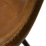 Flair Lounge Chair Light Brown Leather With Black Conical Metal Legs 700222360 07 Detail2