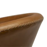 Flair Lounge Chair Light Brown Leather With Black Conical Metal Legs 700222360 08 Detail3