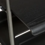 FRIYAY 6 SHELVES W. DESK Black Stained Ash Veneer Shelves W. Antique Pewter Frame 900800120 900800116 08 Detail4