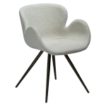 GAIA CHAIR Dove Rpes Bouclé Fabric W. Antique Brass Metal Legs 100200165 01 Main