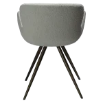 GAIA CHAIR Dove Rpes Bouclé Fabric W. Antique Brass Metal Legs 100200165 04 Back