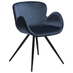 Gaia Chair Midnight Blue Velvet With Black Conical Metal Legs 100200150 01 Main