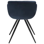 Gaia Chair Midnight Blue Velvet With Black Conical Metal Legs 100200150 04 Back
