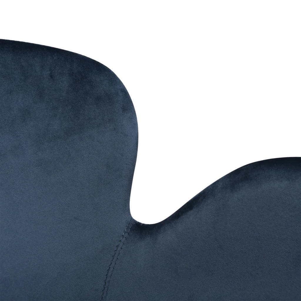 Gaia Chair Midnight Blue Velvet With Black Conical Metal Legs 100200150 07 Detail2