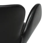 Gaia Chair Vintage Black Art Leather With Black Conical Metal Legs 100200100 06 Detail1