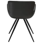 Gaia Chair Vintage Grey Art Leather With Black Conical Metal Legs 100200120 04 Back