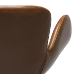 Gaia Chair Vintage Light Brown Art Leather With Black Conical Metal Legs 100220110 06 Detail1