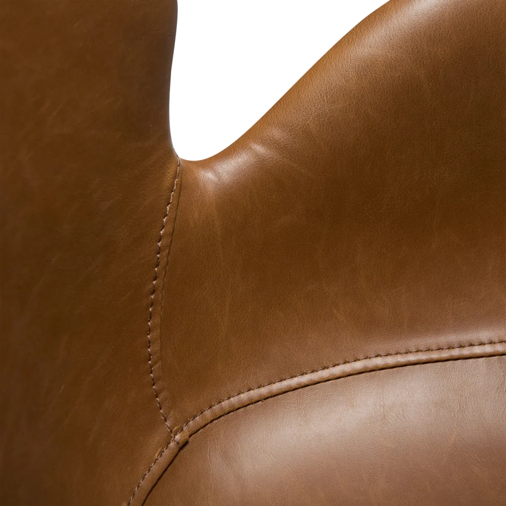 Gaia Chair Vintage Light Brown Art Leather With Black Conical Metal Legs 100220110 07 Detail2