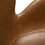 Gaia Chair Vintage Light Brown Art Leather With Black Conical Metal Legs 100220110 07 Detail2