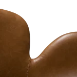 Gaia Chair Vintage Light Brown Art Leather With Black Conical Metal Legs 100220110 08 Detail3