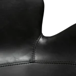 Gaia Counter Stool Vintage Black Art Leather With Black Conical Metal Legs 200200210 06 Detail1