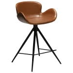 Gaia Counter Stool Vintage Light Brown Art Leather With Black Conical Metal Legs 200200220 01 Main
