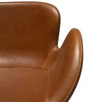 Gaia Counter Stool Vintage Light Brown Art Leather With Black Conical Metal Legs 200200220 07 Detail2