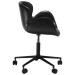 Gaia Office Chair Vintage Black Art Leaher With Black Base With Wheels 100200200 03 Profile