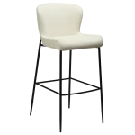Glam Bar Stool Simply Beige Boucle Fabric With Black Metal Legs 200206106 01 Main