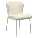 Glam Chair Bone White Boucle Fabric With Bone White Metal Legs 100206111 01 Main